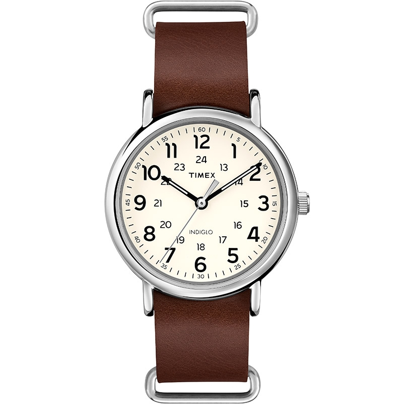Ceas Timex Weekender Leather Oversized T2P495