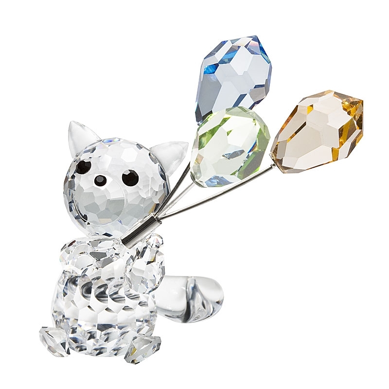 Decoratiune cristal Preciosa - Cat with balloons