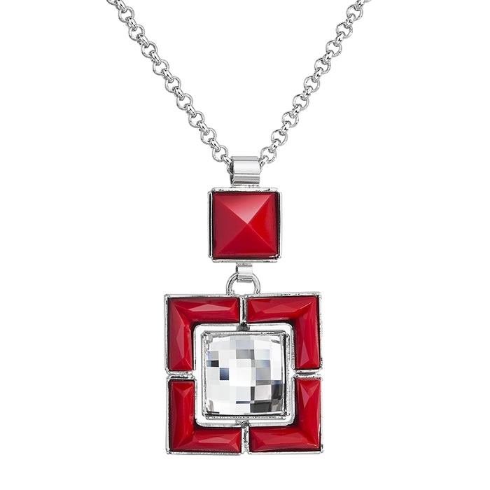 Colier cu cristale Swarovski FaBOS, Crystal / Red 7430-5966-03