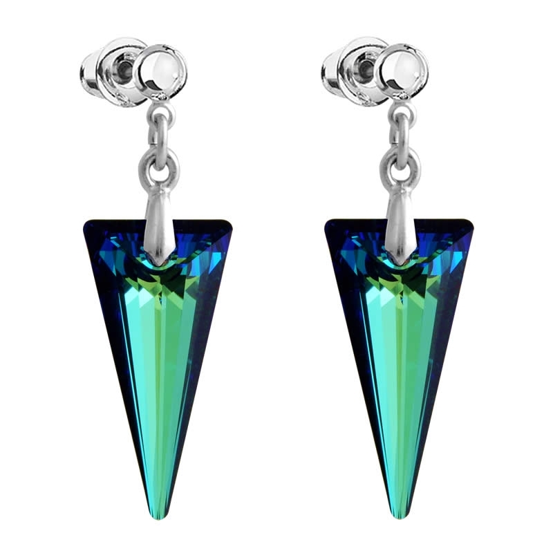 Cercei cu cristale Swarovski FaBOS, Bermuda blue 7740-1239-04
