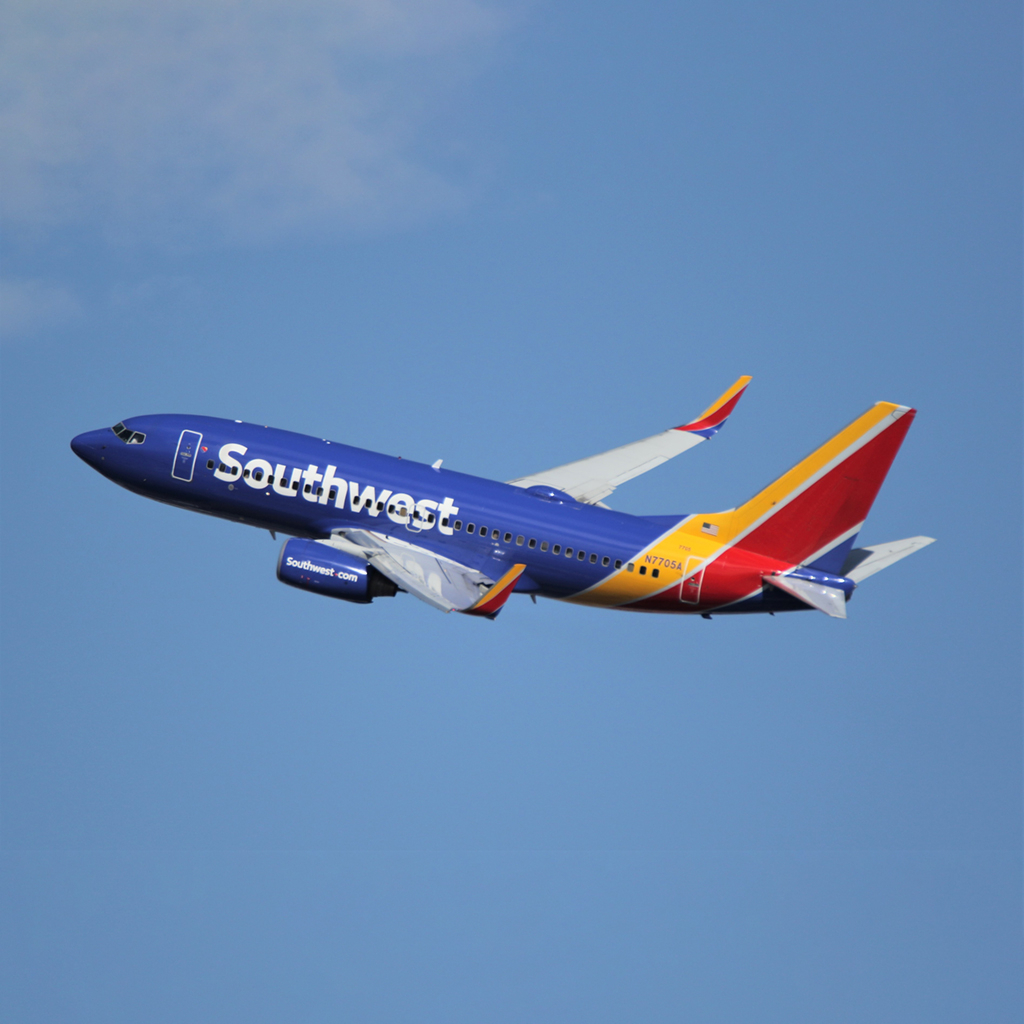 Aviationtag Southwest Airlines - Boeing 737 - N7705A Blue
