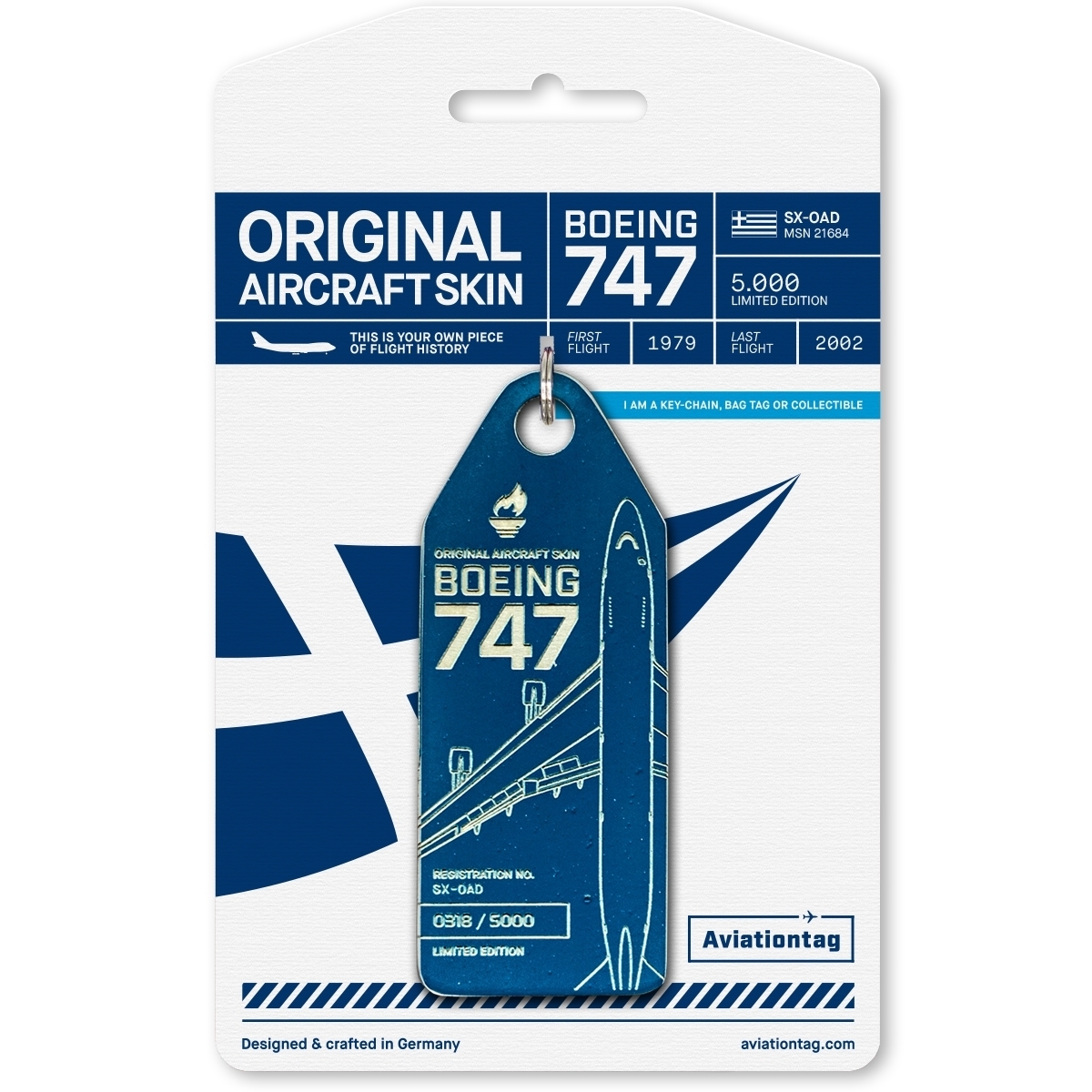 Aviationtag Olympic Airways - Boeing 747 - SX-OAD Blue