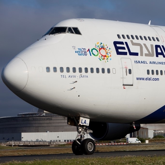 Aviationtag El Al - Boeing 747 - 4X-ELA White