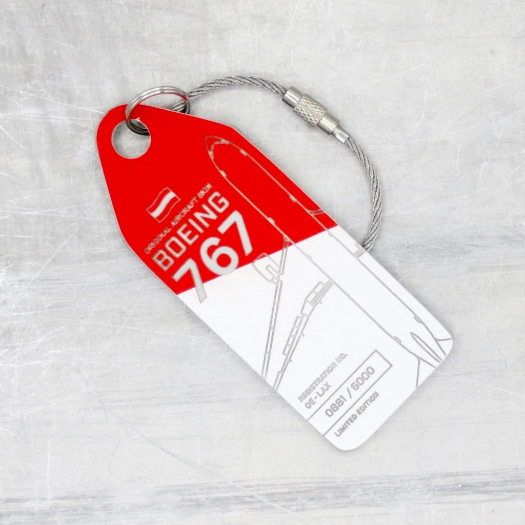 Aviationtag Austrian Airlines - Boeing 767 - OE-LAX Red, White