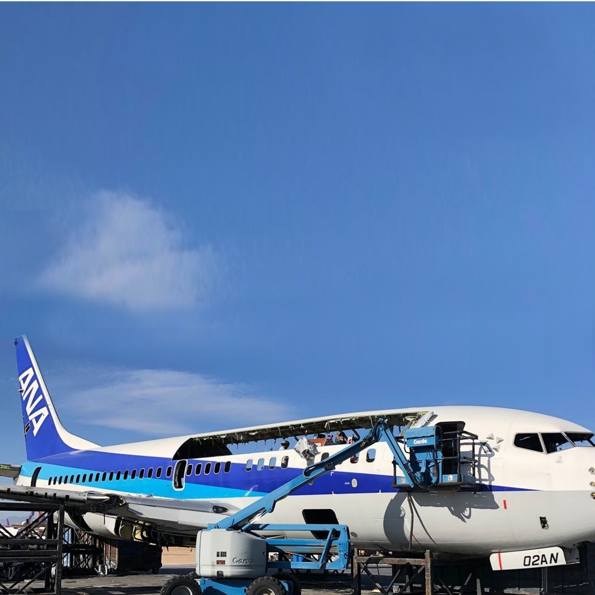 Aviationtag ANA - Boeing 737 - JA02AN Blue, White