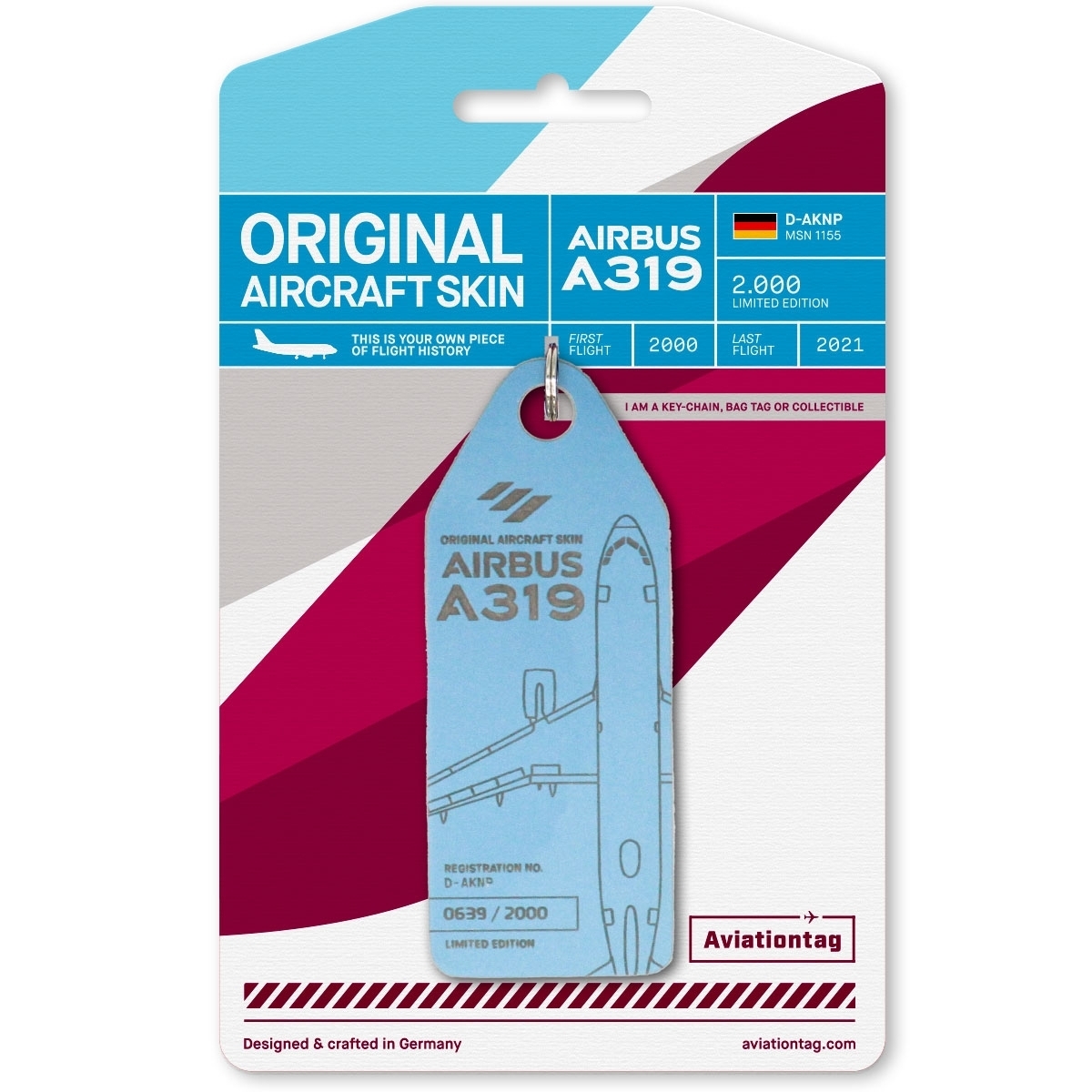 Aviationtag Eurowings - Airbus A319 - D-AKNP Light Blue