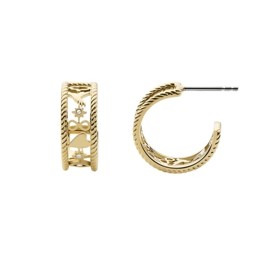 Cercei Fossil Sutton Golden Icons Hoop JF04122710