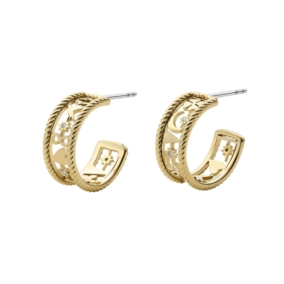 Cercei Fossil Sutton Golden Icons Hoop JF04122710