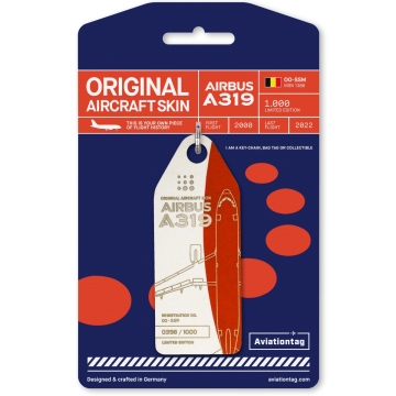 Aviationtag Brussels Airlines - Airbus A319 - OO-SSM White, Red