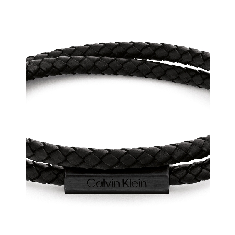 Bratara Calvin Klein Men’s Collection Leather Double Wrap 35000209