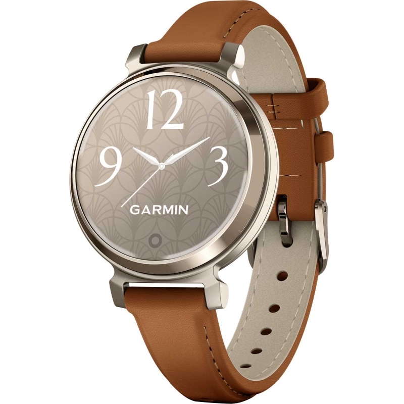 Ceas Garmin Lily 2 Cream Gold with Tan Leather Band 010-02839-02