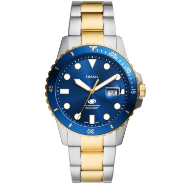 Ceas Fossil Blue Dive Three Hand Date FS6034