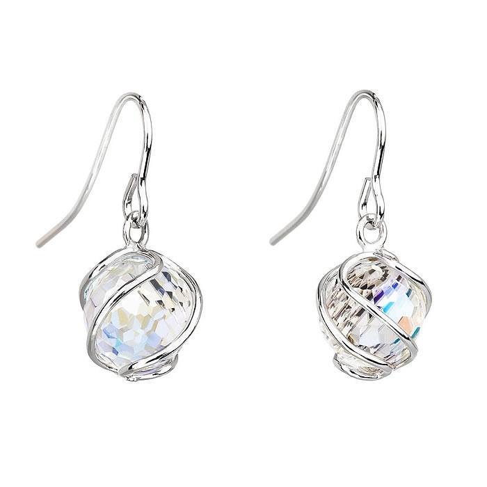 Romantic Beads - Cercei de argint Preciosa (Crystal AB)
